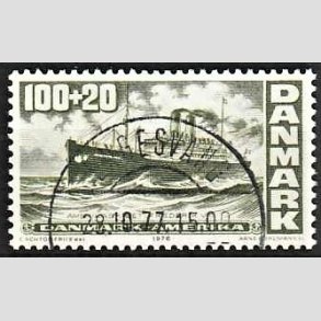 FRIMRKER DANMARK | 1976 - AFA 609 - Amerikanske uafhngighedserklring - 100 + 20 re grn - Pragt Stemplet 