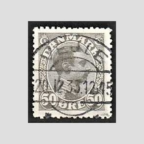 FRIMRKER DANMARK | 1921-22 - AFA 129a - Chr. X 50 re gr - Lux Stemplet