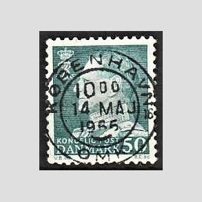 FRIMRKER DANMARK | 1961-62 - AFA 397 - Fr. IX 50 re blgrn - Pragt Stemplet