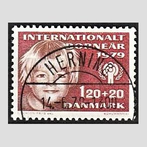 FRIMRKER DANMARK | 1979 - AFA 671 - Brner - 120 + 20 re rd/rdbrun - Pragt Stemplet Herning