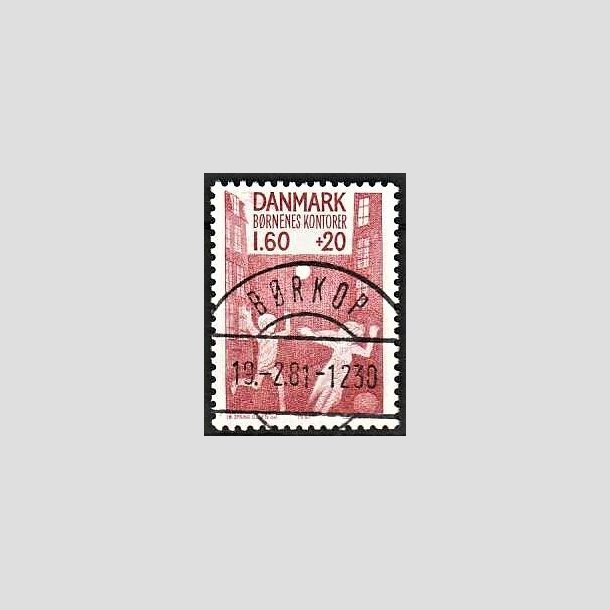 FRIMRKER DANMARK | 1981 - AFA 718 - Brnenes Kontor - 1,60 Kr. + 20 re rd - Pragt Stemplet Brkop