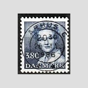 FRIMRKER DANMARK | 1985 - AFA 822 - Dronning Margrethe - 3,80 Kr. bl - Pragt Stemplet