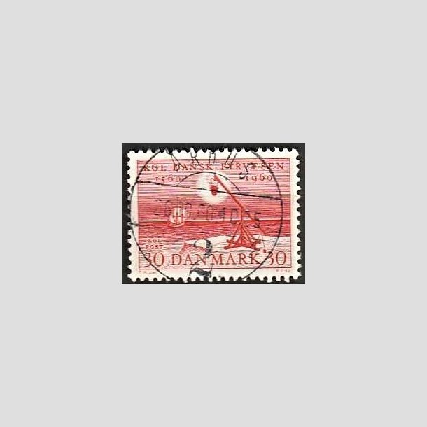 FRIMRKER DANMARK | 1960 - AFA 386 - Fyr & Vagervsnet 400 r - 30 re rd - Pragt Stemplet