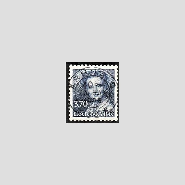 FRIMRKER DANMARK | 1984 - AFA 792 - Dronning Margrethe - 3,70 Kr. bl - Pragt Stemplet