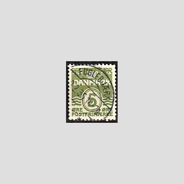 FRIMRKER DANMARK | 1933 - AFA 199 - Blgelinie 5 re grn - Lux Stemplet 