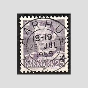 FRIMRKER DANMARK | 1955 - AFA 360 - Fr. IX 25 re violet - Lux Stemplet