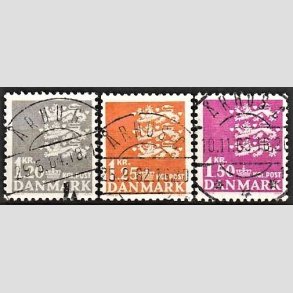 FRIMRKER DANMARK | 1962 - AFA 403,404,405 - Rigsvben 1,20,1,25 og 1,50 Kr. - Lux Stemplet