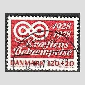 FRIMRKER DANMARK | 1978 - AFA 668 - Krftens Bekmpelse 50 r - 120 + 20 re rd - Pragt Stemplet Herning