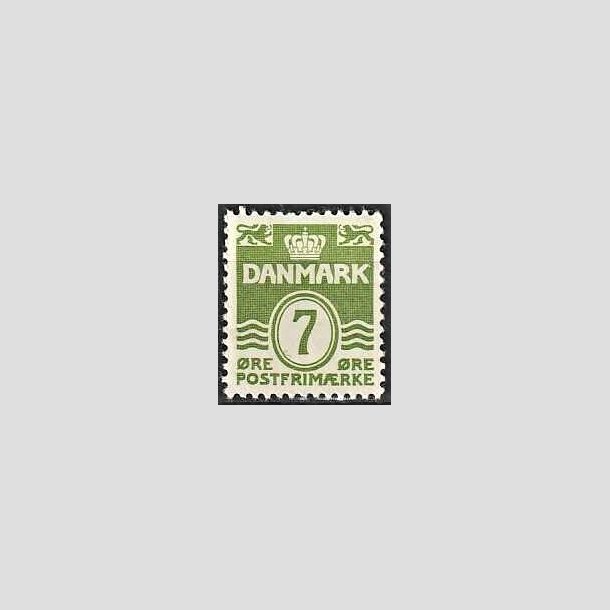 FRIMRKER DANMARK | 1938 - AFA 247 - Blgelinie 7 re grn - Postfrisk