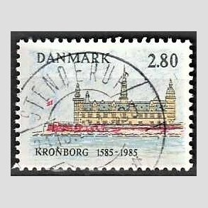 FRIM�RKER DANMARK | 1985 - AFA 840 - Kronborg Slot 400 �r - 2,80 Kr. flerfarvet - Pragt Stemplet