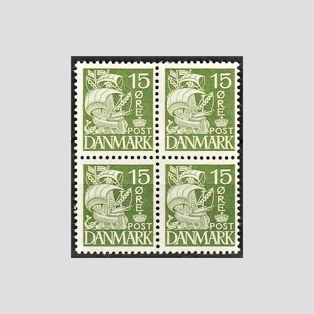 FRIMRKER DANMARK | 1940 - AFA 257a - Karavel 15 re grn Type IIA - Postfrisk