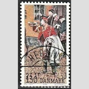 FRIM�RKER DANMARK | 1976 - AFA 624 - Hafnia 76, postillon - 130 �re flerfarvet - Pragt Stemplet