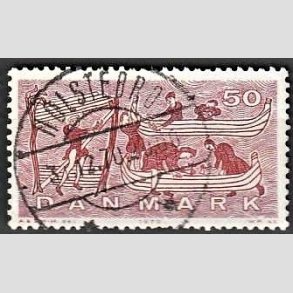 FRIM�RKER DANMARK | 1970 - AFA 504 - Dansk skibsfart - 50 �re brunlilla/r�d - Lux Stemplet