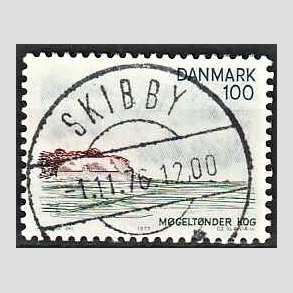 FRIM�RKER DANMARK | 1975 - AFA 599 - S�nderjylland - 100 �re flerfarvet - Pragt Stemplet Skibby