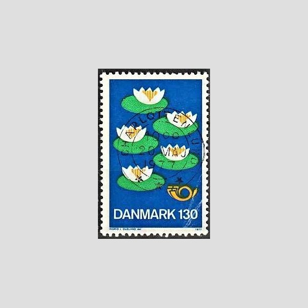 FRIMRKER DANMARK | 1977 - AFA 632 - Nordisk Rds 25. session - 130 re bl/grn/gul - Lux Stemplet