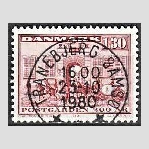 FRIMRKER DANMARK | 1980 - AFA 693 - Postgrden Kbenhavn - 1,30 Kr. rd - Pragt Stemplet Tranebjerg Sams