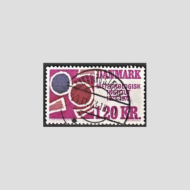 FRIMRKER DANMARK | 1972 - AFA 523 - Meterologisk Institut 100 r - 1,20 Kr. rdviolet/rdbrun/bl - Lux Stemplet