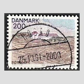 FRIM�RKER DANMARK | 1980 - AFA 702 - Nord for Limfjorden - 200 �re flerfarvet - Pragt Stemplet