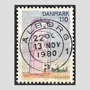 FRIM�RKER DANMARK | 1980 - AFA 701 - Nord for Limfjorden - 110 �re flerfarvet - Pragt Stemplet �lborg