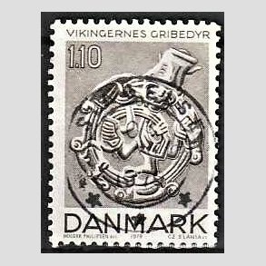FRIM�RKER DANMARK | 1979 - AFA 684 - Vikingetiden - 1,10 Kr. brun - Pragt Stemplet