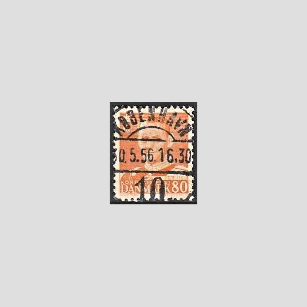 FRIMRKER DANMARK | 1952-53 - AFA 341 - Fr. IX 80 re orange - Lux Stemplet