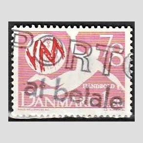 FRIM�RKER DANMARK | 1978 - AFA 651 - WM i h�ndbold - 1,20 Kr. r�d - Pragt Stemplet
