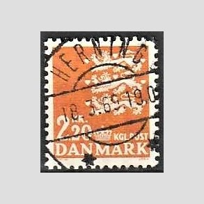 FRIMRKER DANMARK | 1967 - AFA 464F - Rigsvben 2,20 Kr. orange - Lux Stemplet