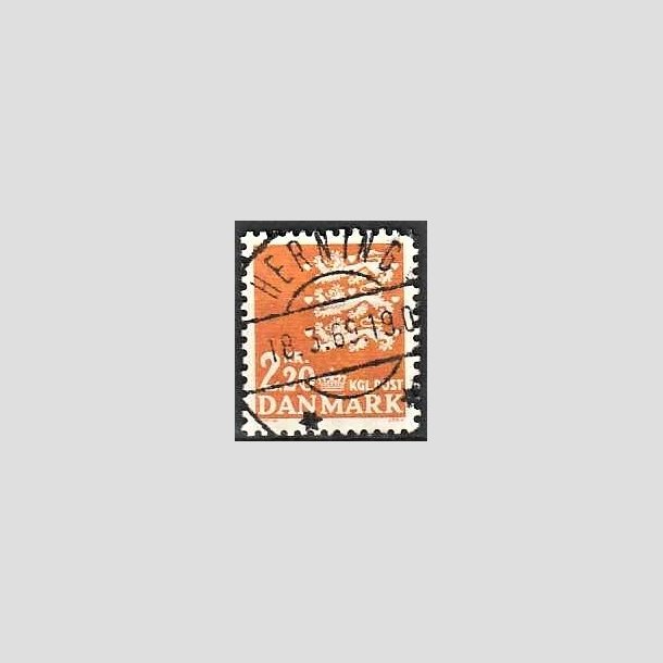 FRIMRKER DANMARK | 1967 - AFA 464F - Rigsvben 2,20 Kr. orange - Lux Stemplet