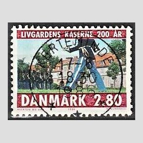 FRIM�RKER DANMARK | 1986 - AFA 854 - Livgardens kaserne 200 �r - 2,80 Kr. flerfarvet - Pragt Stemplet Kerteminde
