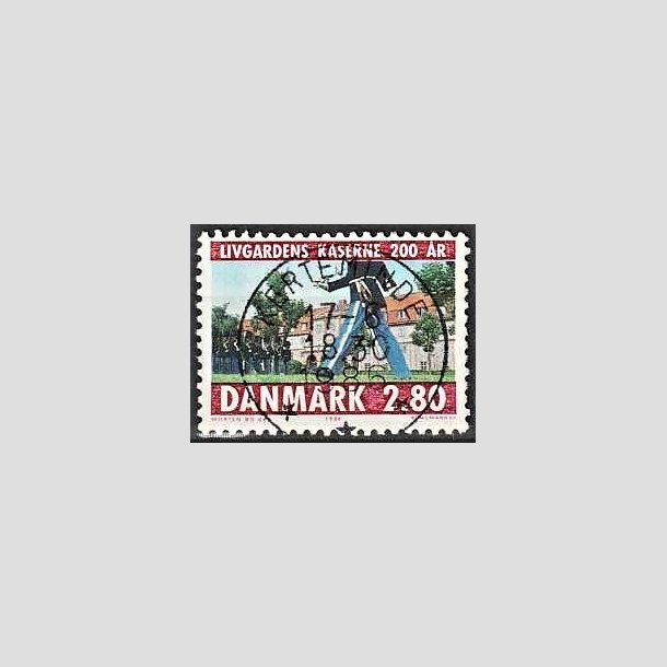 FRIMRKER DANMARK | 1986 - AFA 854 - Livgardens kaserne 200 r - 2,80 Kr. flerfarvet - Pragt Stemplet Kerteminde