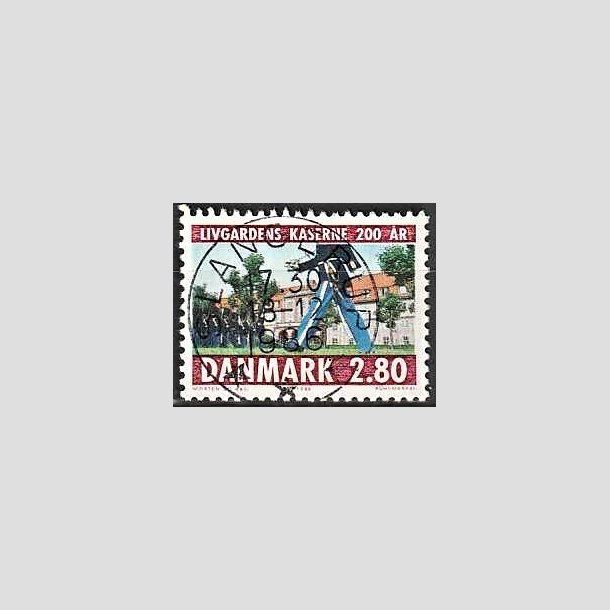 FRIMRKER DANMARK | 1986 - AFA 854 - Livgardens kaserne 200 r - 2,80 Kr. flerfarvet - Pragt Stemplet