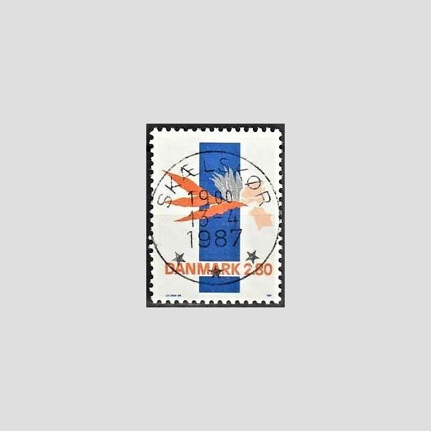 FRIMRKER DANMARK | 1987 - AFA 877 - Kunst - 2,80 Kr. flerfarvet - Pragt Stemplet Sklskr