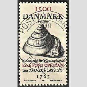 FRIM�RKER DANMARK | 1998 - AFA 1194 - Fossiler - 15,00 Kr. Slidsnegl flerfarvet - Pragt Stemplet