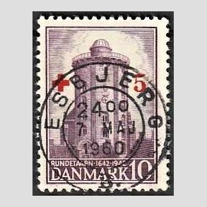 FRIMRKER DANMARK | 1944 - AFA 283 - Rde Kors provisorium - + 5/ 10 re violet - Pragt Stemplet