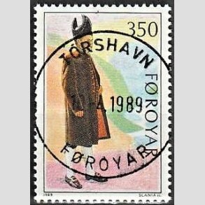 FRIM�RKER F�R�ERNE | 1989 - AFA 176 - F�r�ske folkedragter - 350 �re flerfarvet - Lux Stemplet
