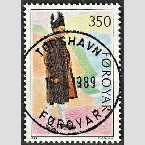 FRIM�RKER F�R�ERNE | 1989 - AFA 176 - F�r�ske folkedragter - 350 �re flerfarvet - Lux Stemplet