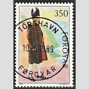 FRIM�RKER F�R�ERNE | 1989 - AFA 176 - F�r�ske folkedragter - 350 �re flerfarvet - Lux Stemplet