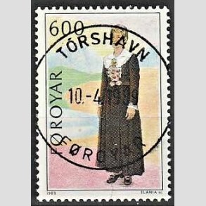 FRIM�RKER F�R�ERNE | 1989 - AFA 177 - F�r�ske folkedragter - 600 �re flerfarvet - Lux Stemplet