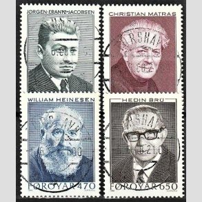 FRIM�RKER F�R�ERNE | 1988 - AFA 162-65 - Forfattere - 2,70 - 6,50 kr. i s�t - Stemplet