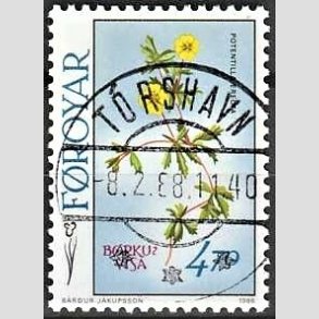 FRIM�RKER F�R�ERNE | 1988 - AFA 158 - F�r�ske blomster - 4,70 kr. flerfarvet - Lux Stemplet