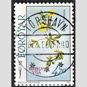 FRIM�RKER F�R�ERNE | 1988 - AFA 158 - F�r�ske blomster - 4,70 kr. flerfarvet - Lux Stemplet