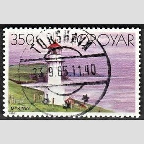 FRIM�RKER F�R�ERNE | 1985 - AFA 117 - Fyrt�rne - 350 �re flerfarvet - Lux Stemplet