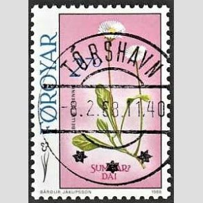 FRIM�RKER F�R�ERNE | 1988 - AFA 156 - F�r�ske blomster - 2,70 kr. flerfarvet - Lux Stemplet