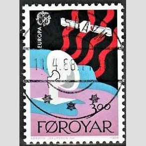 FRIM�RKER F�R�ERNE | 1988 - AFA 160 - Europam�rker - 3,00 kr. flerfarvet - Lux Stemplet