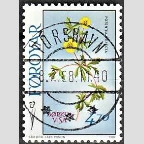 FRIM�RKER F�R�ERNE | 1988 - AFA 158 - F�r�ske blomster - 4,70 kr. flerfarvet - Lux Stemplet