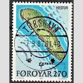 FRIM�RKER F�R�ERNE | 1987 - AFA 148 - �en Hestur - 270 �re flerfarvet - Lux Stemplet