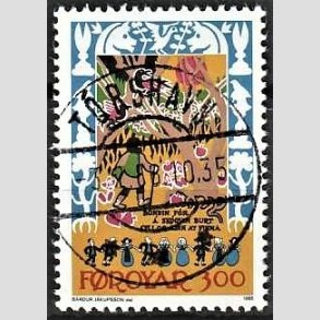 FRIM�RKER F�R�ERNE | 1986 | AFA 124 | Kvad - 300 �re flerfarvet - Lux Stemplet