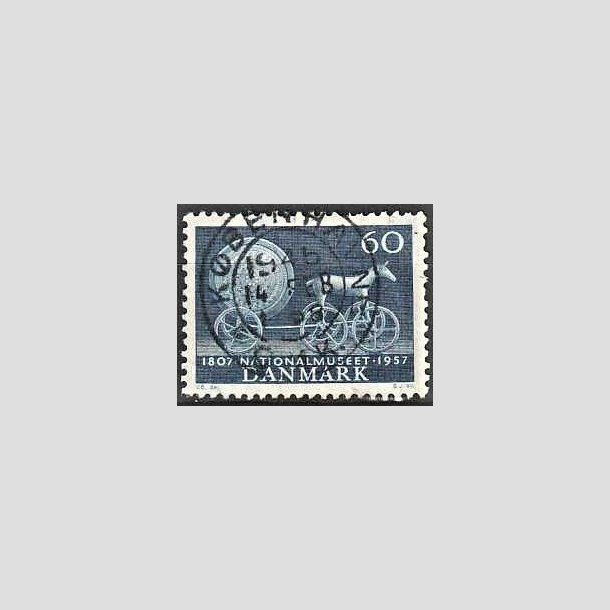 FRIMRKER DANMARK | 1957 - AFA 371 - Nationalmuseets 150 r - 60 re bl - Pragt Stemplet