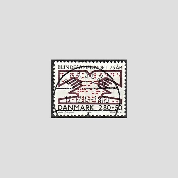 FRIMRKER DANMARK | 1986 - AFA 853 - Dansk Blindesamfund 75 r. - 2,80 Kr. + 50 re flerfarvet - Pragt Stemplet