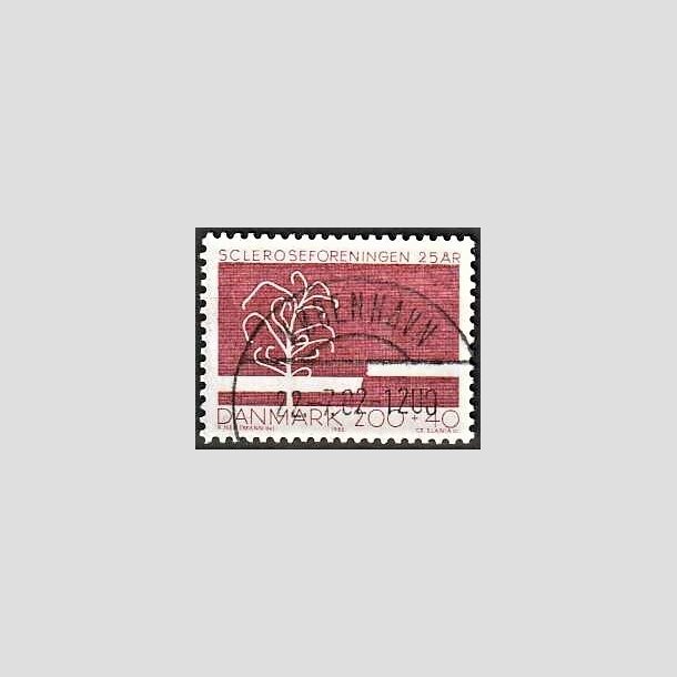 FRIMRKER DANMARK | 1982 - AFA 746 - Scleroseforeningen 25 r. - 2,00 Kr. + 40 re rd - Pragt Stemplet